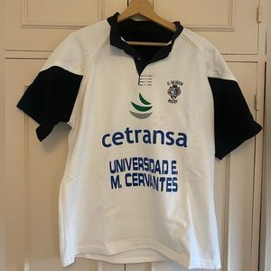 Rugby Jersey El Salvador (Spanish Club) Men Size Large Oversized White Vintage
